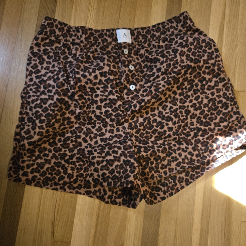 Anthropologie Leopard Print Boxer Shorts